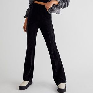 Pull on velvet flare pants